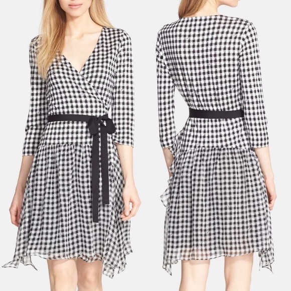 Diane von Furstenberg Riviera Gingham Wrap Dress DVF - Picture 2 of 8